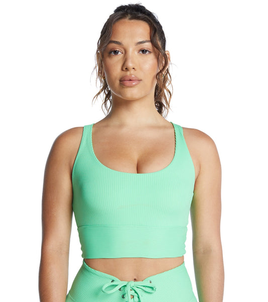 Year of Ours Ribbed Gym Bra Summer Green
